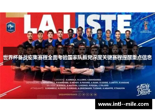世界杯备战密集赛程全面考验国家队板凳深度关键赛程提醒重点信息 世界杯备战密集赛程全面考验国家队板凳深度关键赛程提醒重点信息
